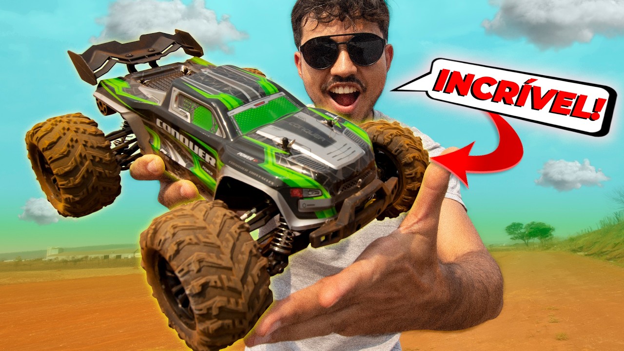 INCRÍVEL! Meu Carro de Controle Remoto chegou a 60km/h com Motor Brushless | SCY 16102 Conquer