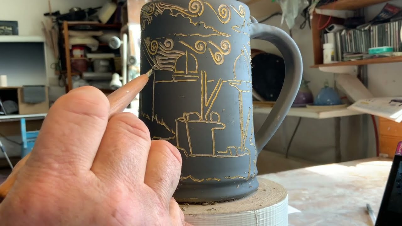Carved mug, full version in real time.