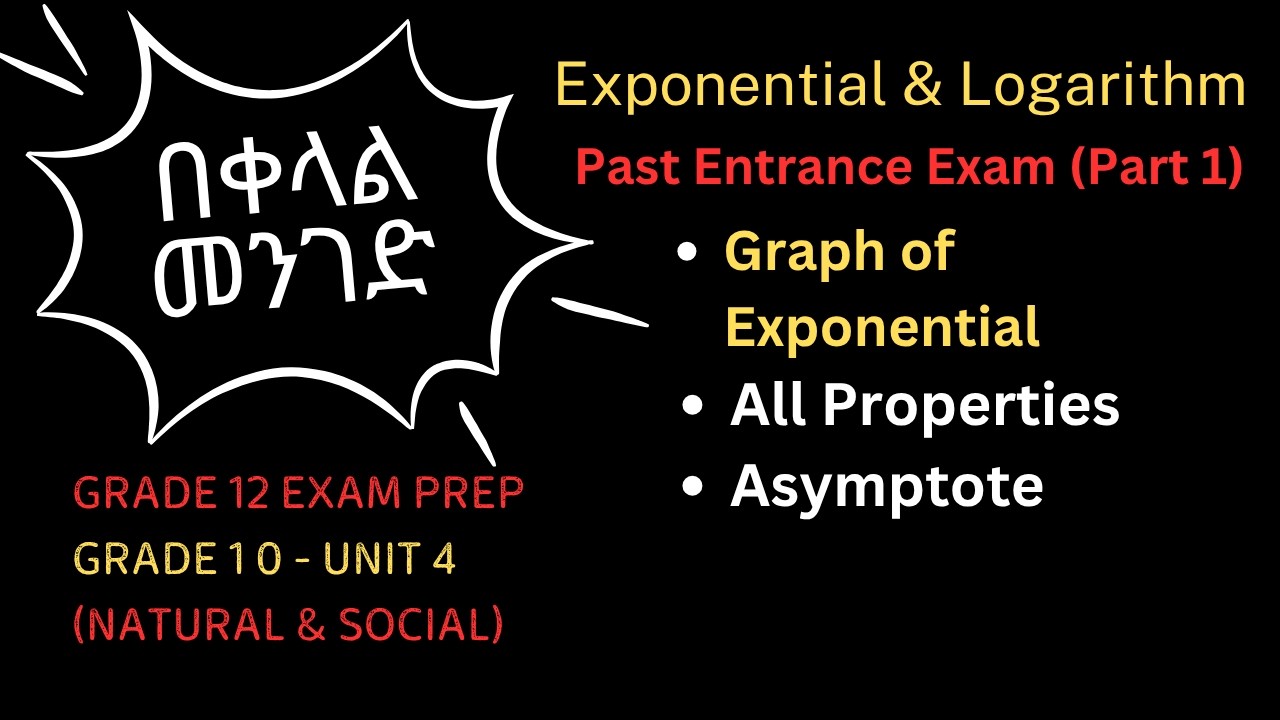 Entrance Questions Part 7 | Exponential function | Grade 12 | Grade 10 | Unit 3 New Curriculum