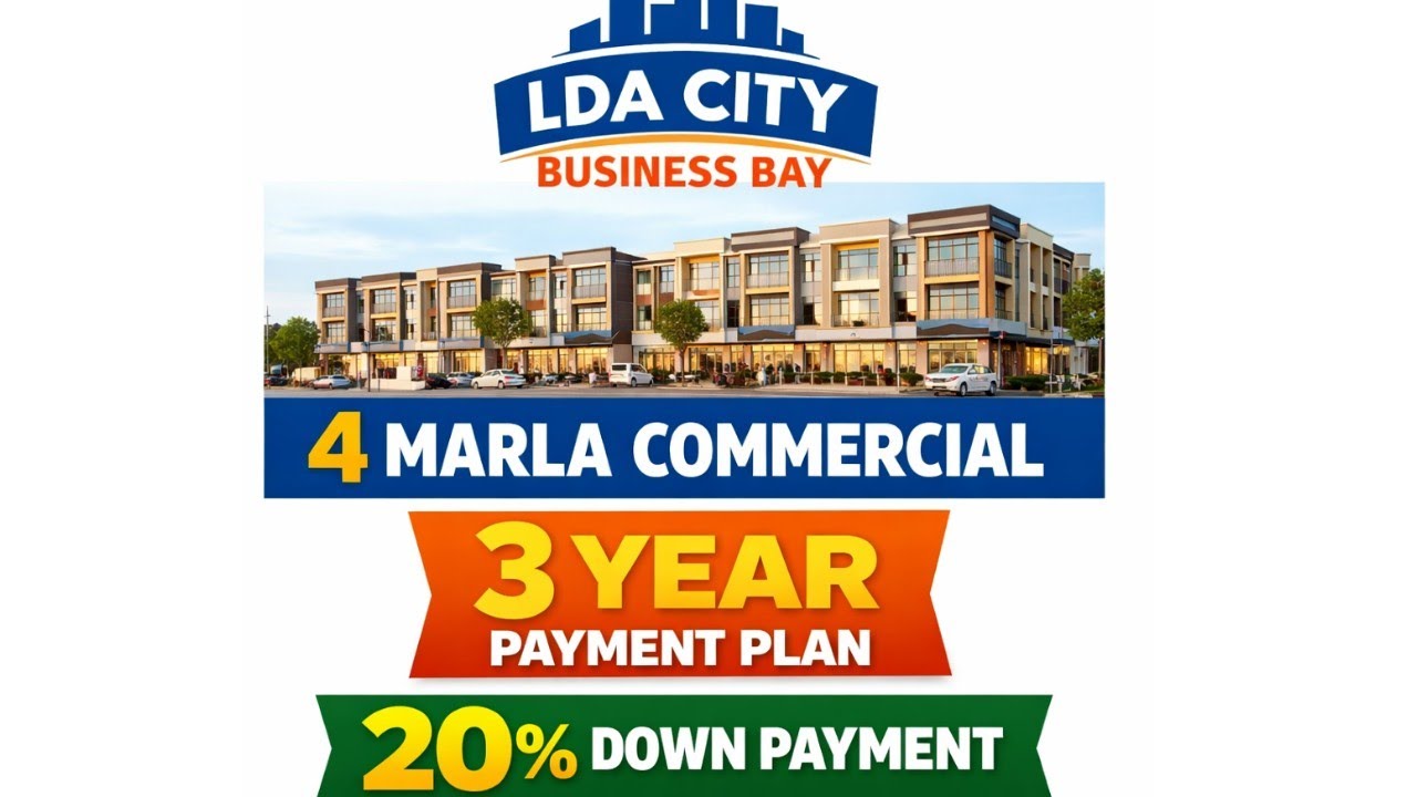 LDA City Business Bay 🔥 4 Marla Commercial | 3 Years Installment Plan &ndash; Limited Opportunity!