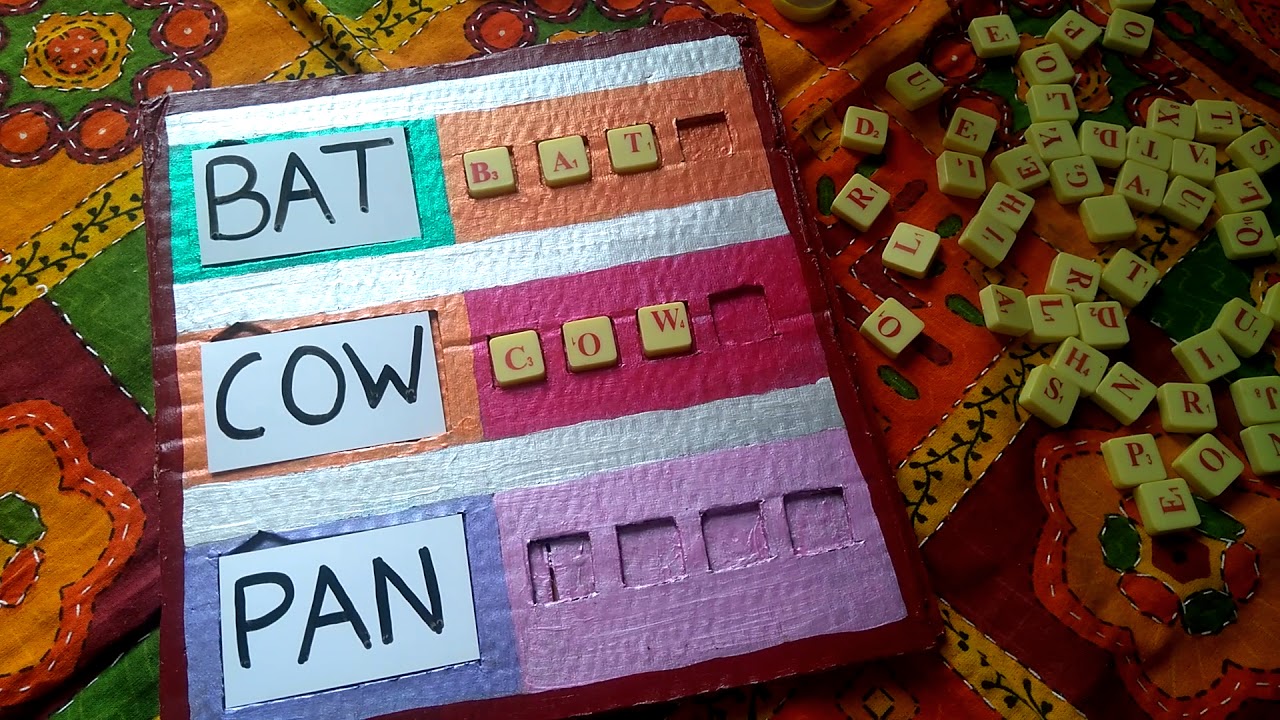 DIY: Learning game for kids/Use of scrabble tiles