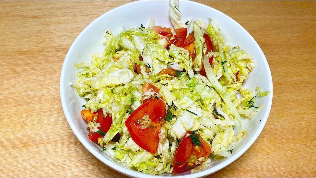 How To Make Cabbage Salad (Simple & Tomatoes)