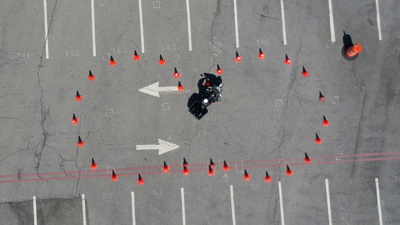 How a Motorcycle Cop does the Figure 8 exercise.
