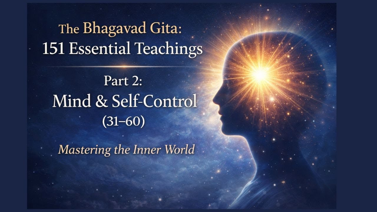 The Bhagavad Gita 151 Essential Teachings Part 2 Mind & Self Control