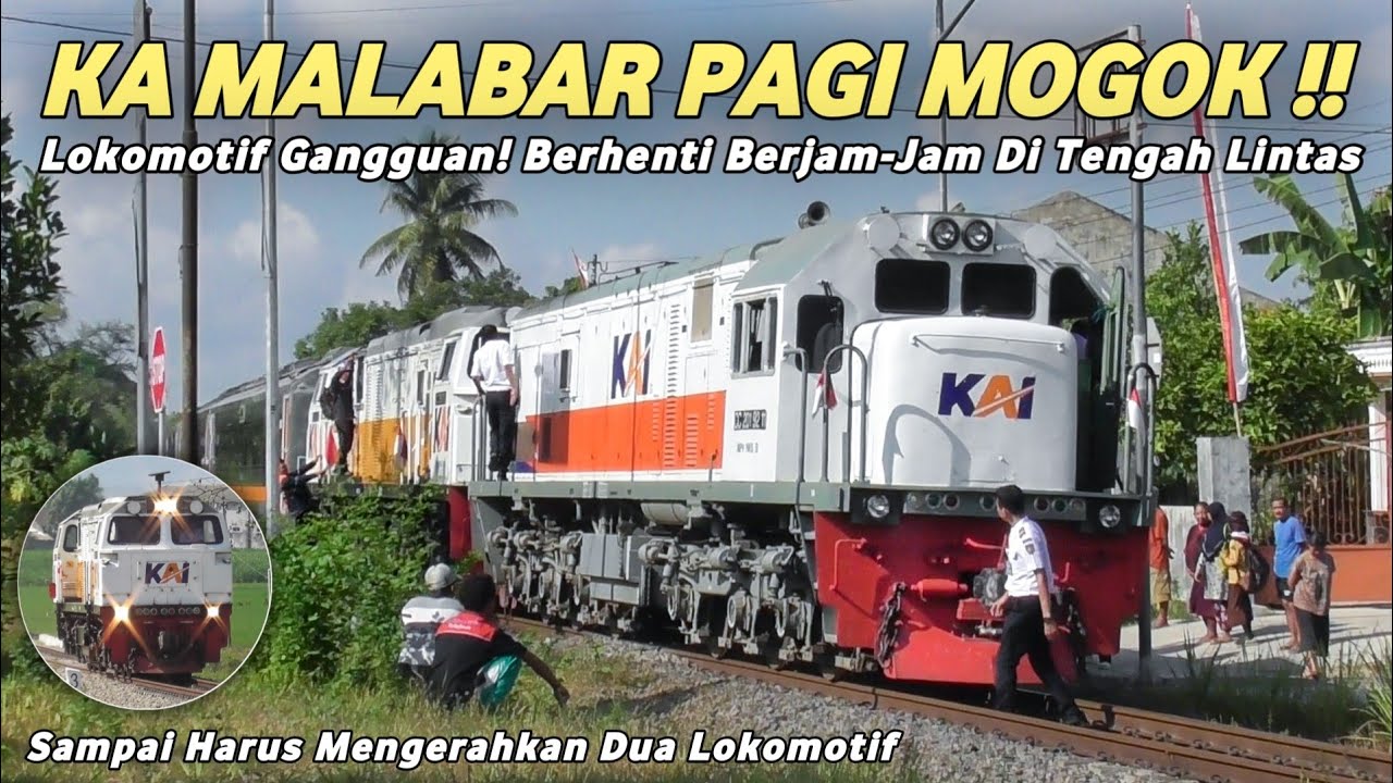 PROSES EVAKUASI KA MALABAR PAGI Imbas Lokomotif Mogok! Terpaksa Berhenti Berjam-Jam Di Tengah Lintas