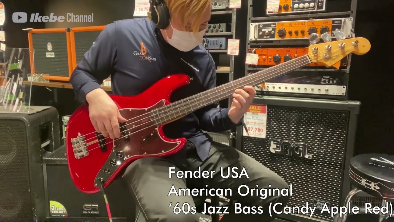 【Ikebe B-Sound Check】Fender USA American Original ‘60s Jazz Bass (Candy Apple Red) 【試奏動画】