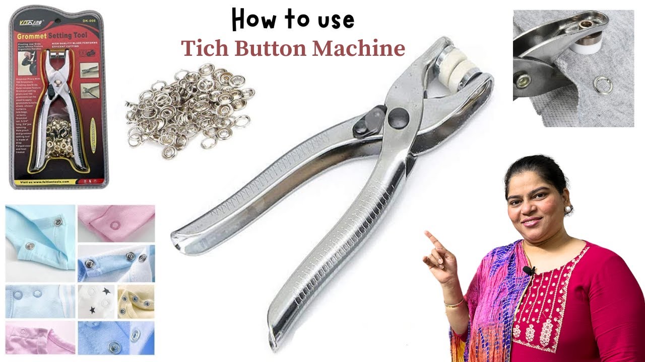 Tich button machine unboxing, review & how to use | Pliers Buttons machine | Tich Button Machine.