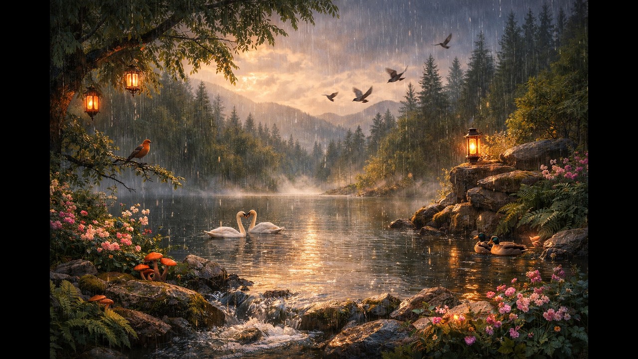 Relaxing sleep music deepest healing nature and rain sounds fall into a deep sleep: INSOMNIA relief