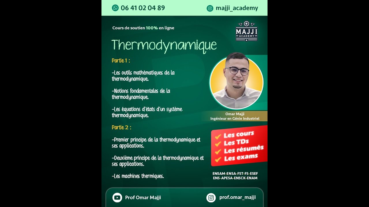 Thermodynamique  Chapitre 1:  Outils Mathematiques