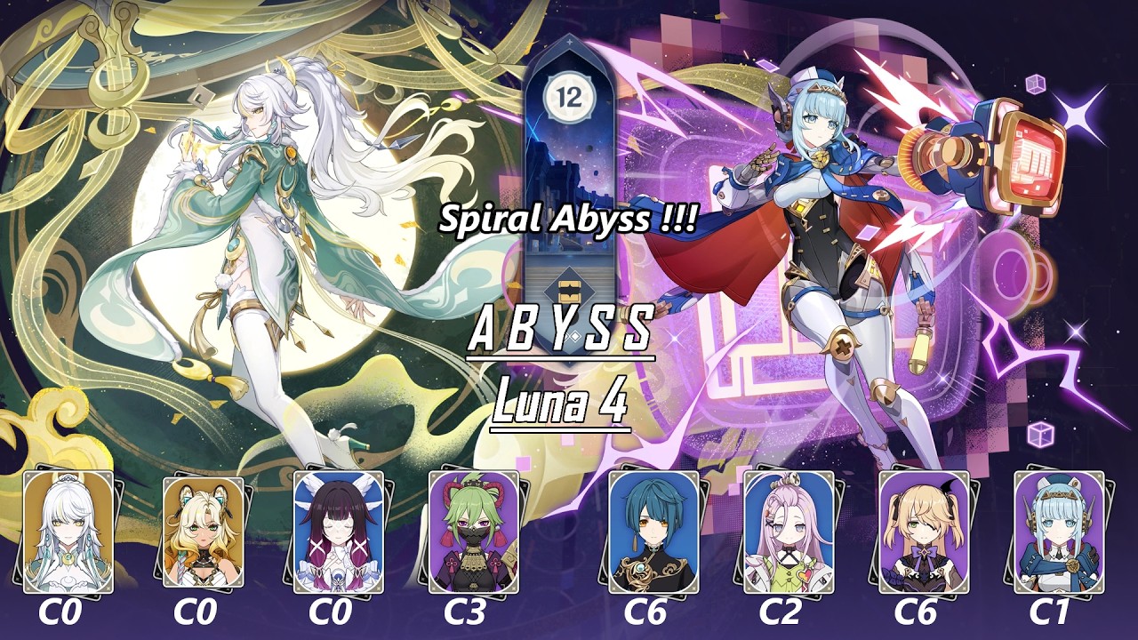 [EN/ID] Spiral Abyss Luna 4 | C0 Zibai w/ HoD & C1 Ineffa | Genshin Impact