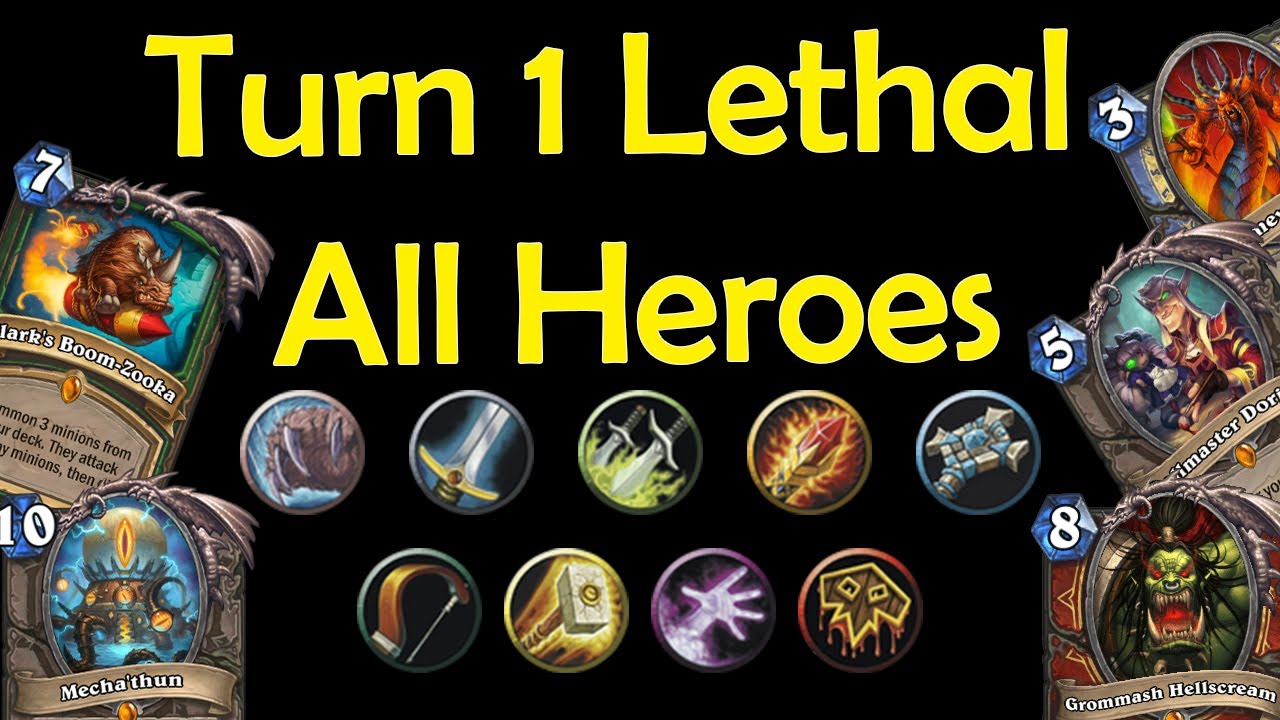 Hearth of the Sunwell - Turn 1 OTK, all Heroes  |  Hearthstone - Tavern Brawl