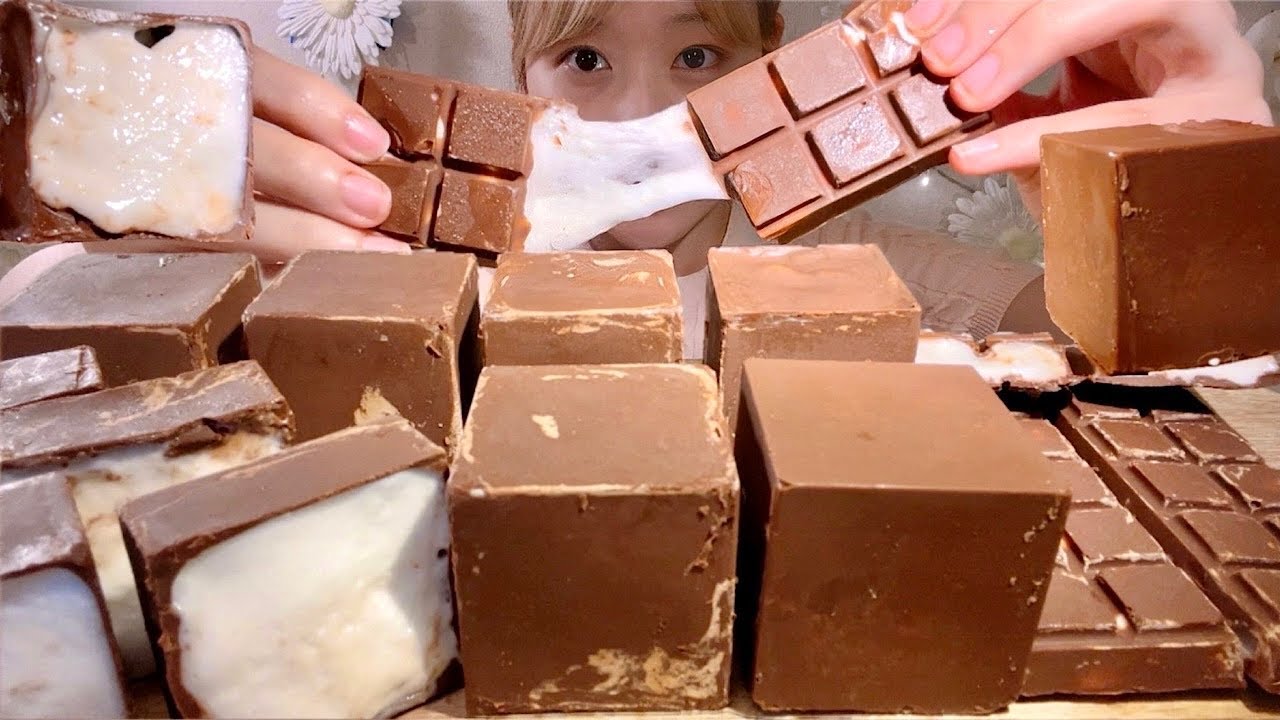 ASMR домашний шоколадный зефир【русские субтитры】【Mukbang/ Eating Sounds】