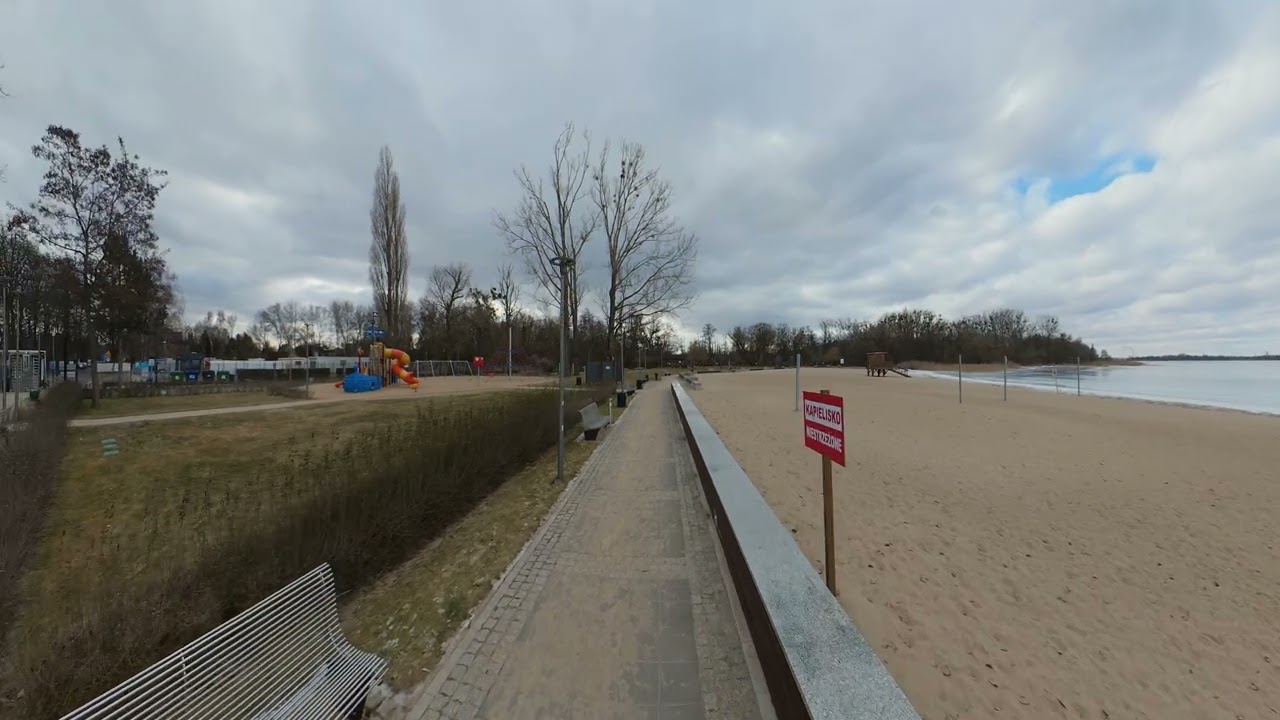 Plaża Dąbie Zimą Video