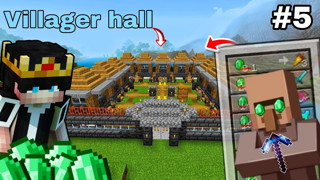 Minecraft survival series episode-5  build a villager hall 