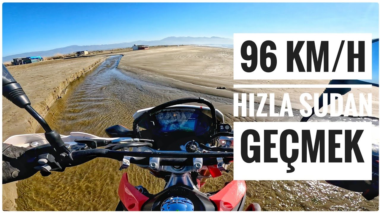 96 KM/H HIZLA SUDAN GEÇMEK  #motovlog #hondacrf #hatay #adana
