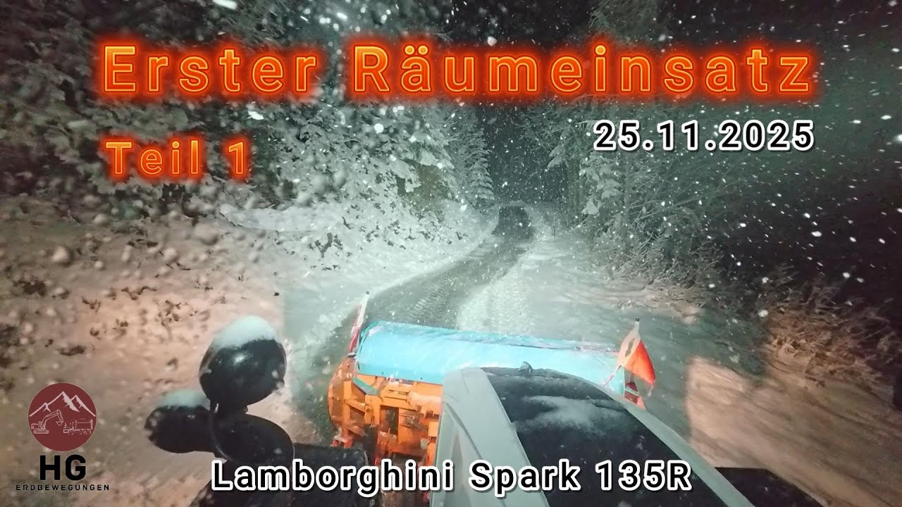 ❄Erster Räumeinsatz in den Bergen❄ mit Lamborghini Spark 135R
