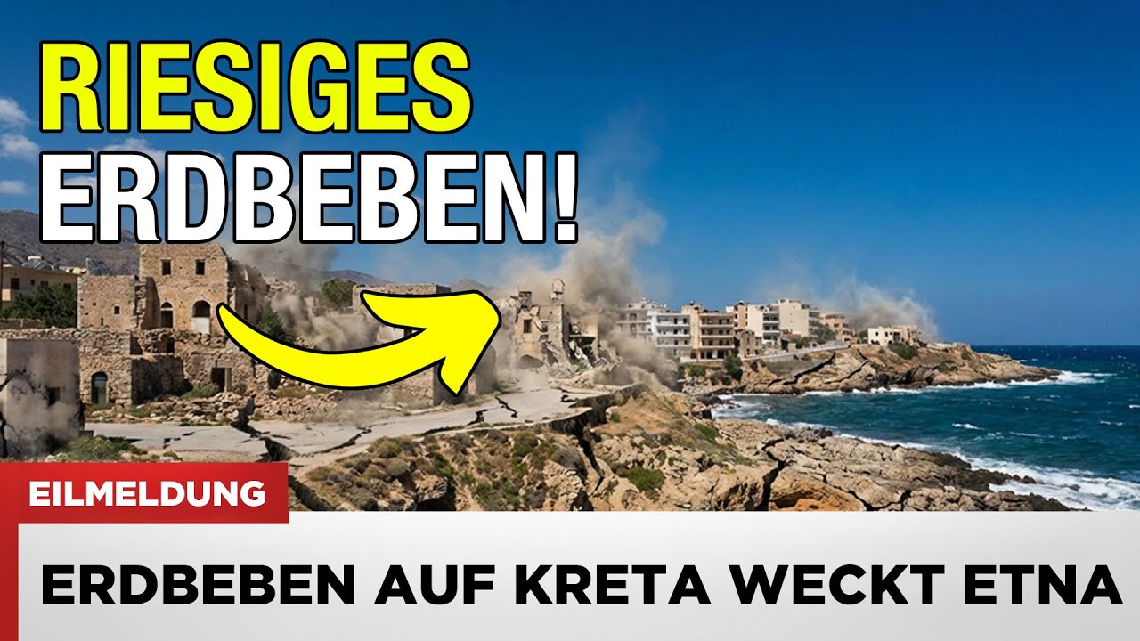 VOR 1 MINUTE: Erdbeben auf Kreta weckt den Ätna – Mittelmeer-Verwerfungssystem synchronisiert sich