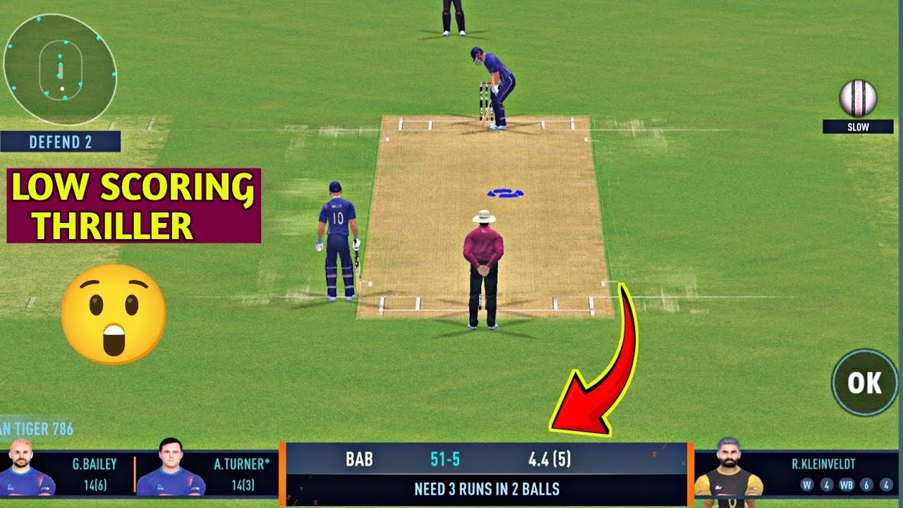 Low Scoring Thriller vs Crown Rank Opponent 😱 | Hard Pitch | Real Cricket 24