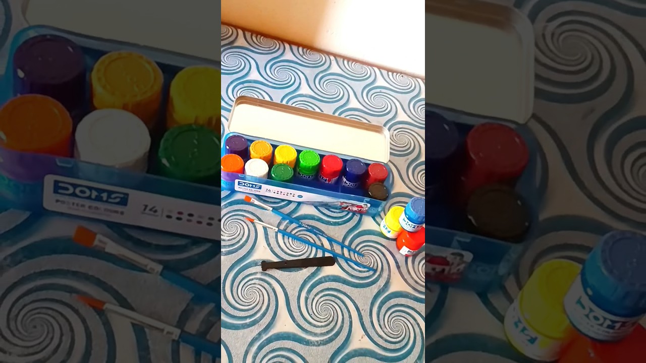 DOMS POSTER COLOUR UNBOXING !!🔥#art #shorts #unboxing