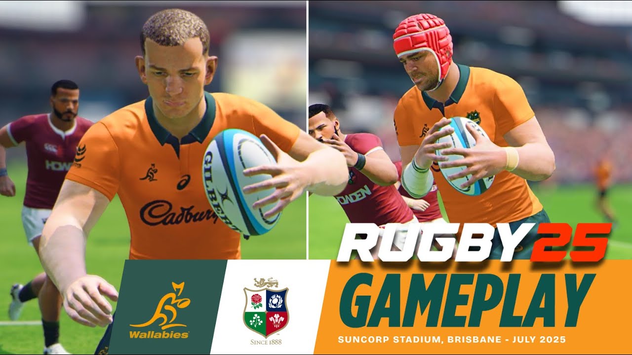 Rugby 25 I WALLABIES vs BRITISH & IRISH LIONS I Game 1 Brisbane | 2025 Lions Series (custom kits)