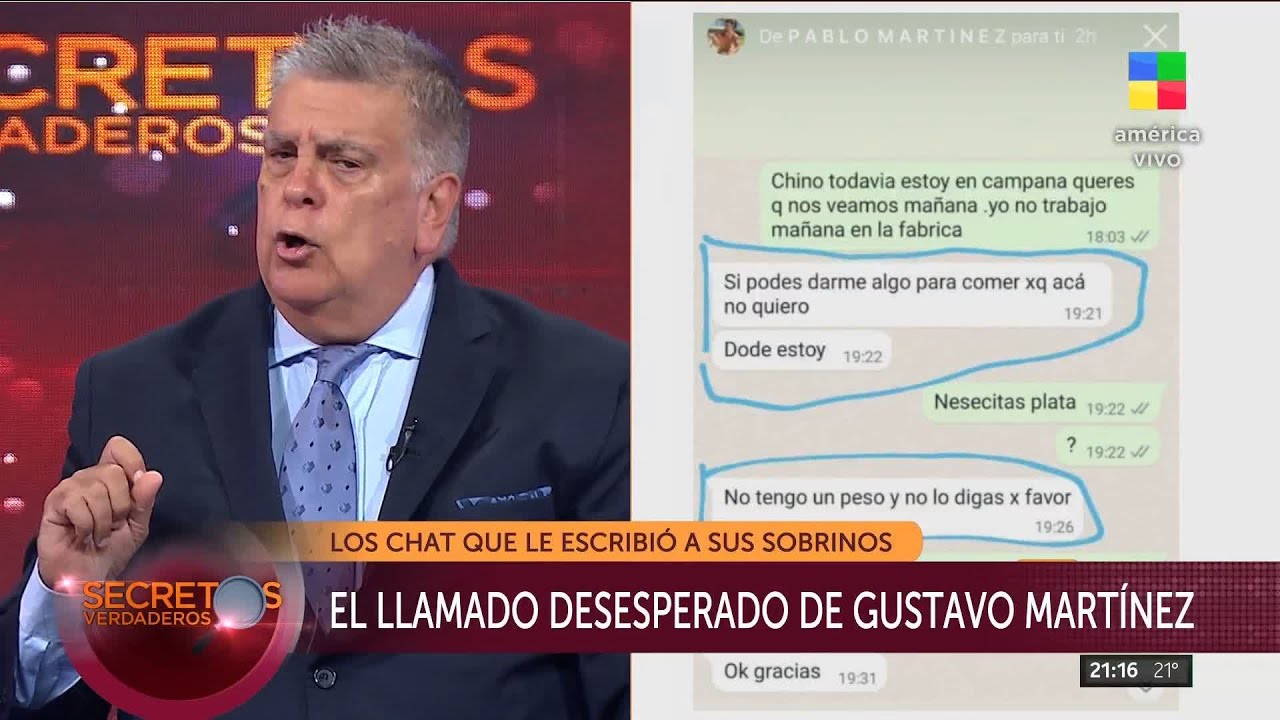 📱 El llamado desesperado de Gustavo Martínez: los chats que le escribió a sus sobrinos