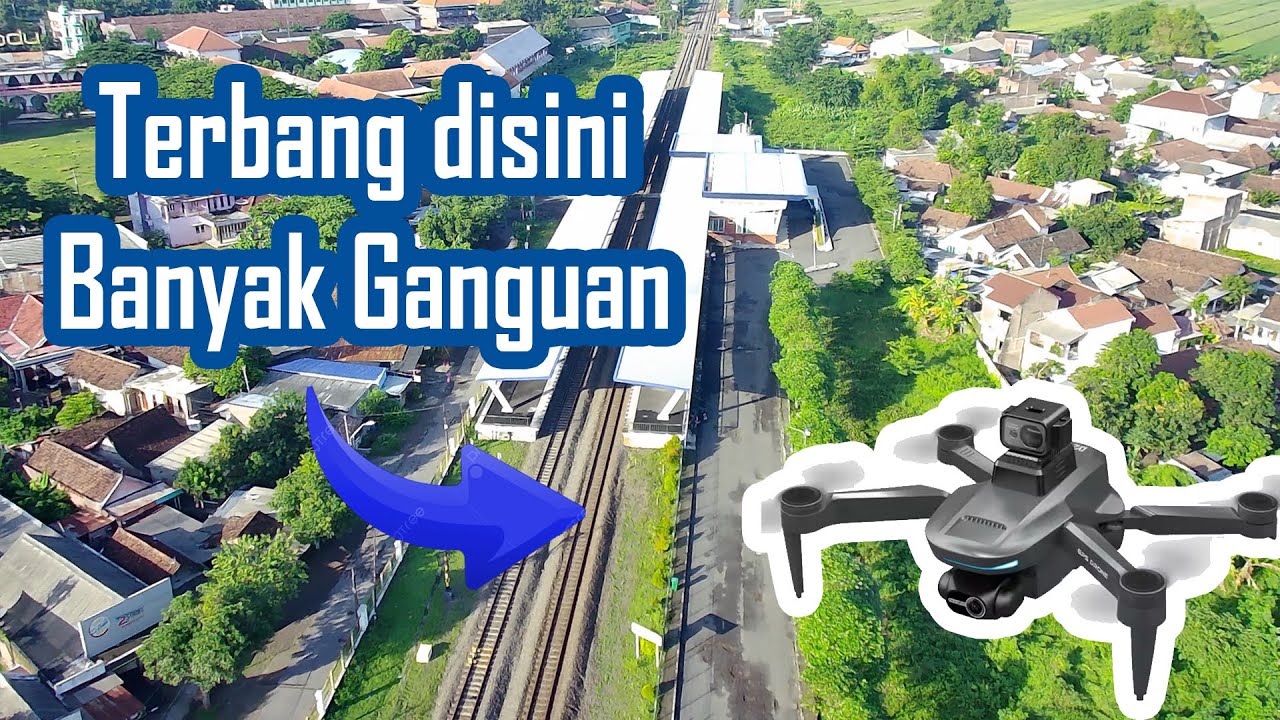 Cari spot video di Stasiun Peterongan Jombang di pagi hari pakai Drone LYZRC L200 Pro Max