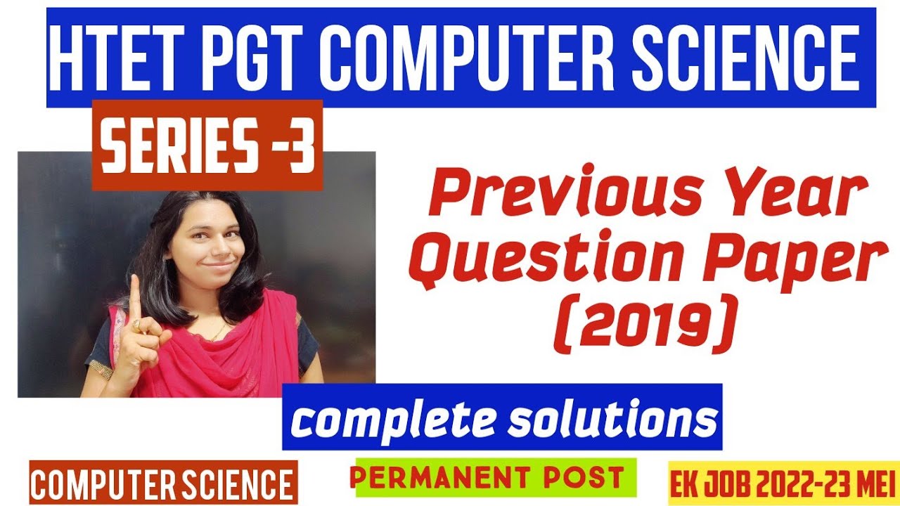 #3 HTET 2019 PGT COMPUTER SCIENCE PYQ series -3 || NS CLASSES
