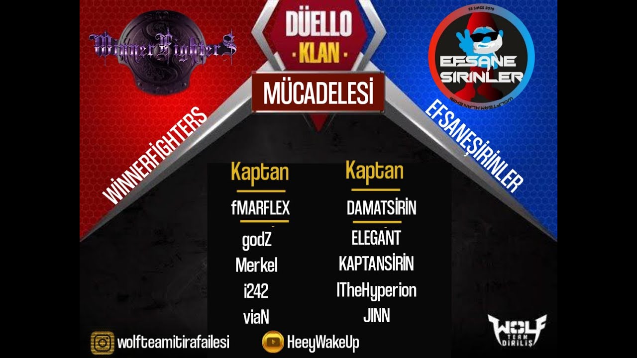 Klanlar Arası Düello - 2022 - EFSANAEŞİRİNLER Vs WinnerFighterS