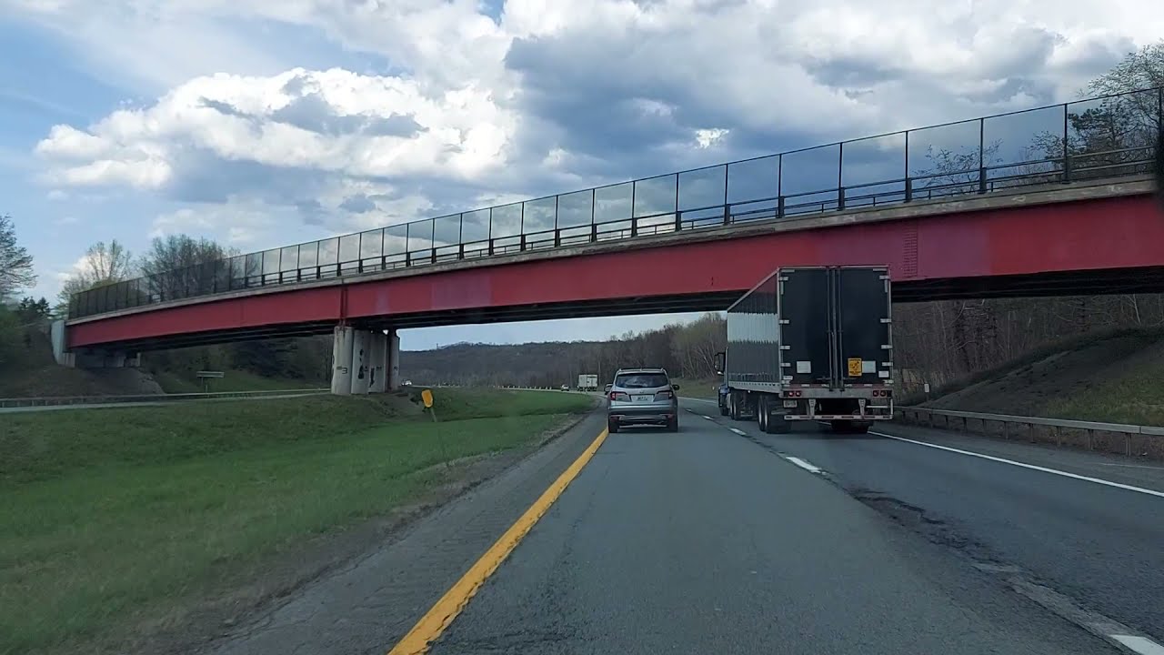 Driving on I-84 from Matamoras,Pennsylvania to Middletown,New York