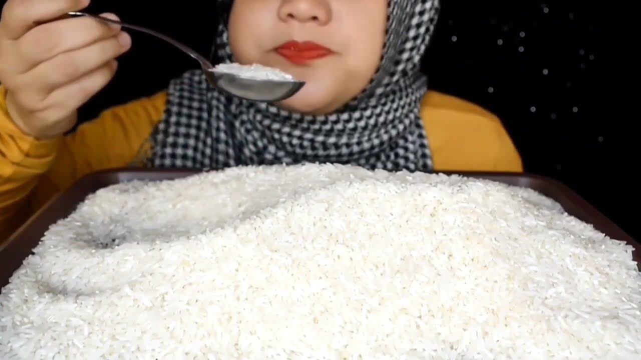 RAW RICE EATING LOVERS | KIKI ASMR