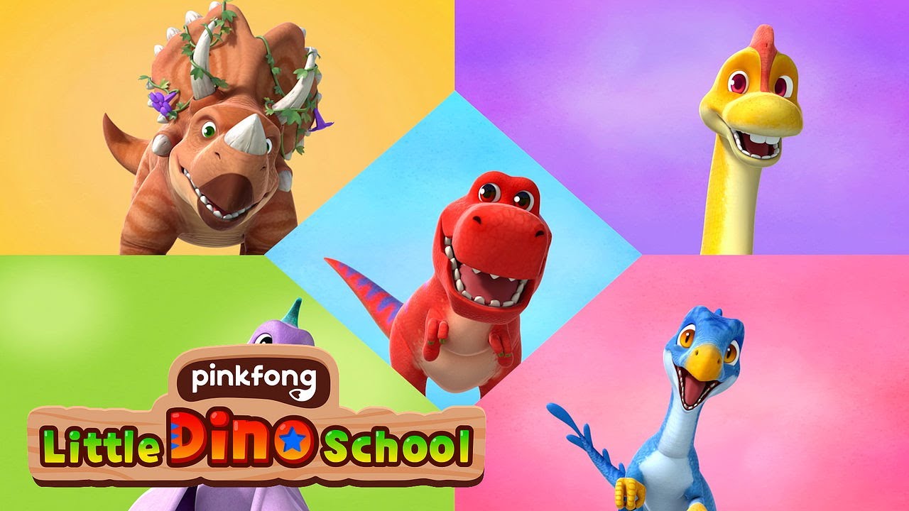 🖐️🎨 Finger Family Color Song with Dinosaurs | Dinosaur Song | Pinkfong Dinosaurs for Kids