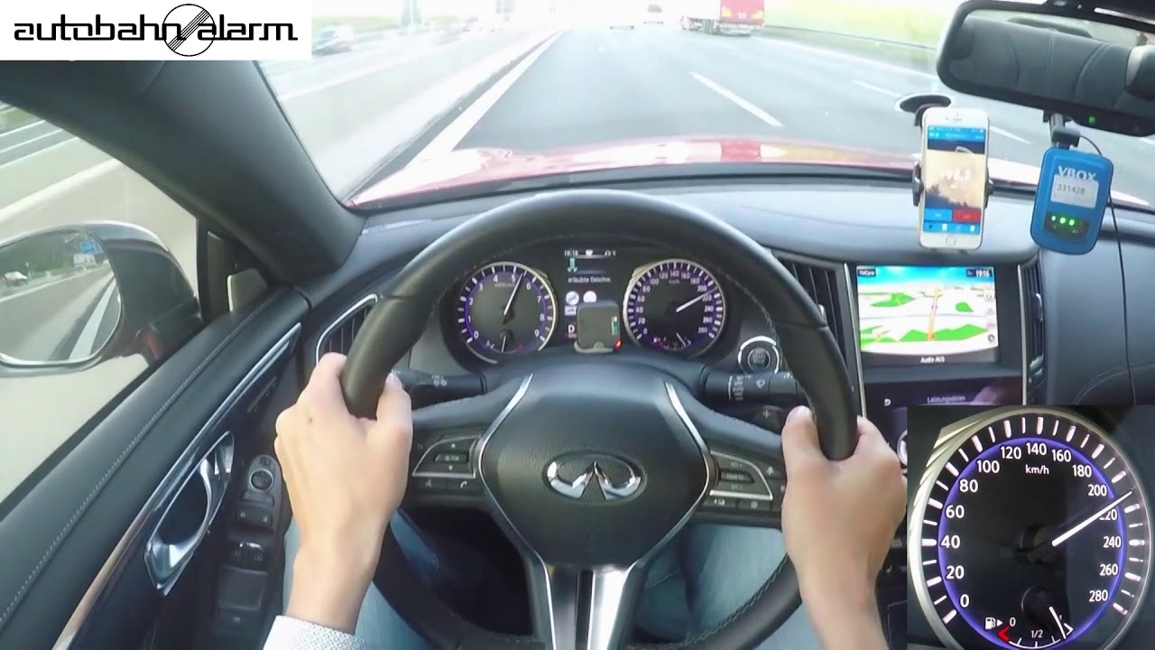 262 KM/H!!! INFINITI Q60 3.0T POV TOP SPEED AUTOBAHN