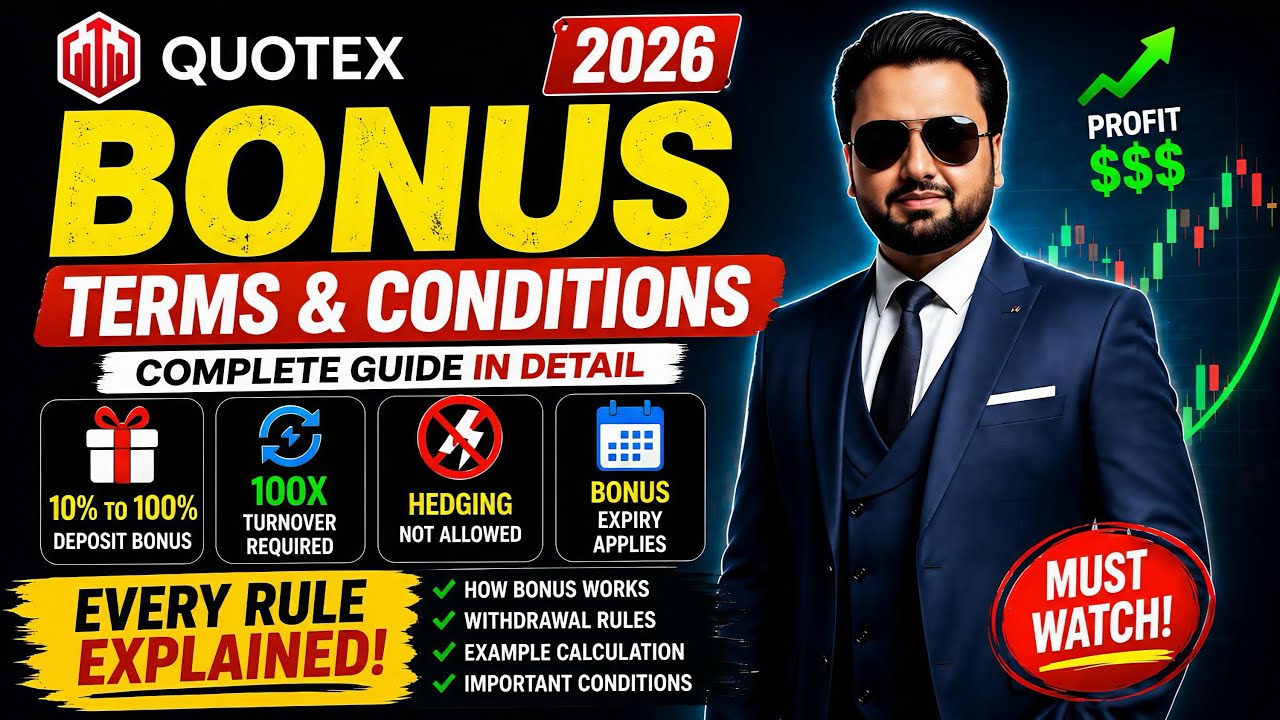 Quotex Bonus 2026 Explained | Wagering, Turnover & Withdrawal Conditions