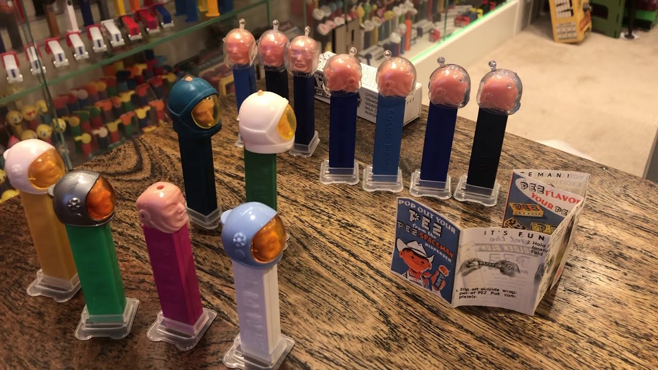 Pez Spaceman, Astronaut A and B, plus Cocoa Marsh