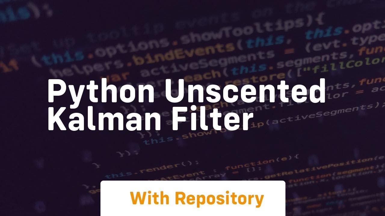 python unscented kalman filter