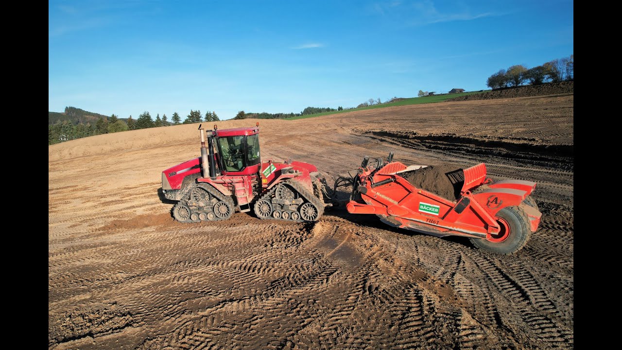 🌲*Quadtrac+Sound* • CASE Quadtrac & Scraper TH61 • Erdbewegungen • Tiefbau • Power ON • Bäcker •#1🌲
