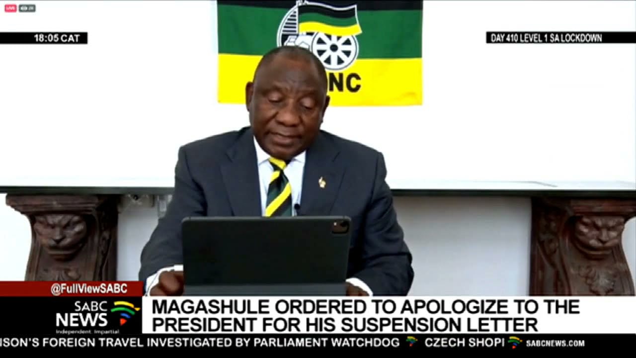 Suspended ANC Secretary-General Ace Magashule ordered to apologise to party structures