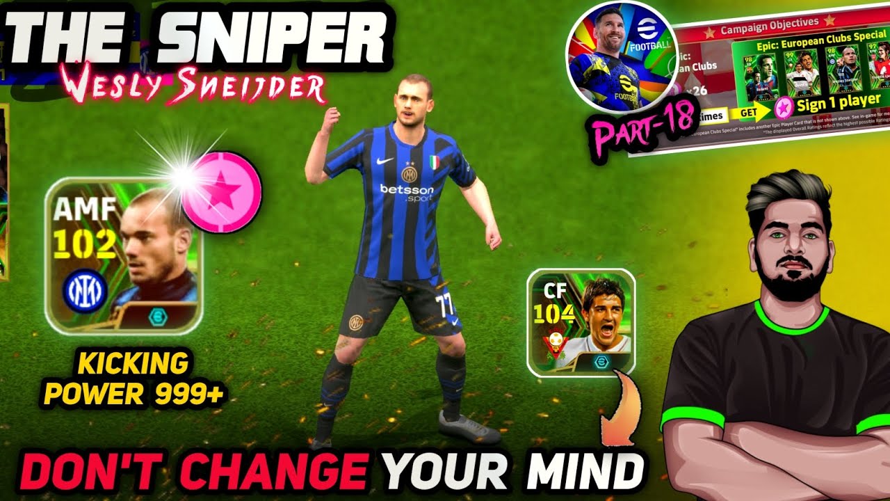 102 Free Epic Wesley Sneijder Detailed Review E-FOOTBALL 25 | Best Player In The Pack? | Glitch Card