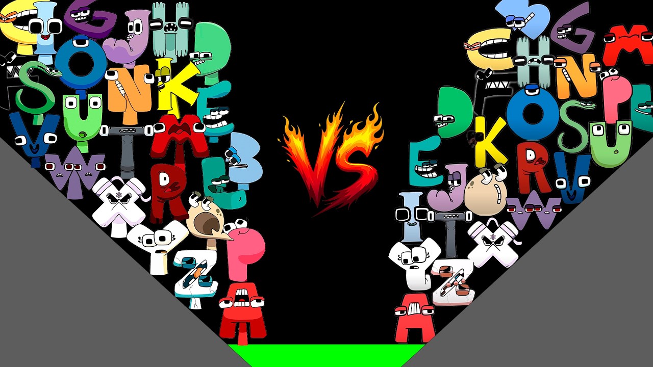 SPRUNKI ALPHABET VS NEW ALPHABET LORE Marble Race in Algodoo! Alphabet Lore vs Sprunki