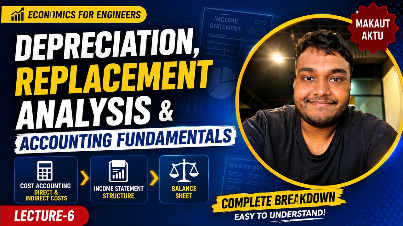 Depreciation Fundamentals | Balance Sheet & Income Statement Breakdown #makaut #economics