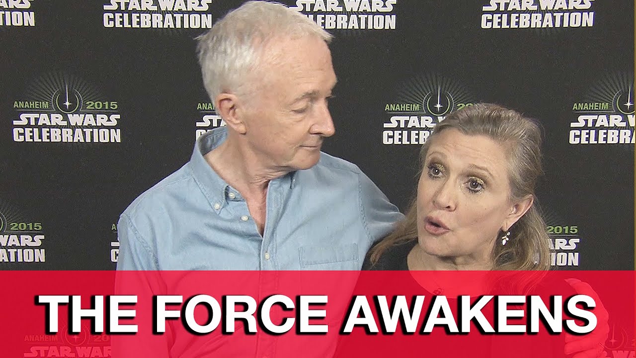 Star Wars The Force Awakens Interview - Carrie Fisher & Anthony Daniels