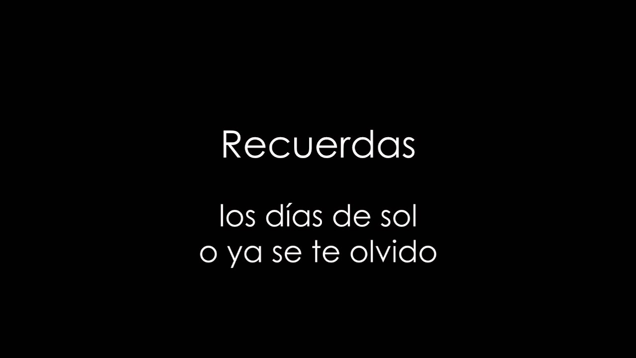 Recuerdas - Leonel Garcia