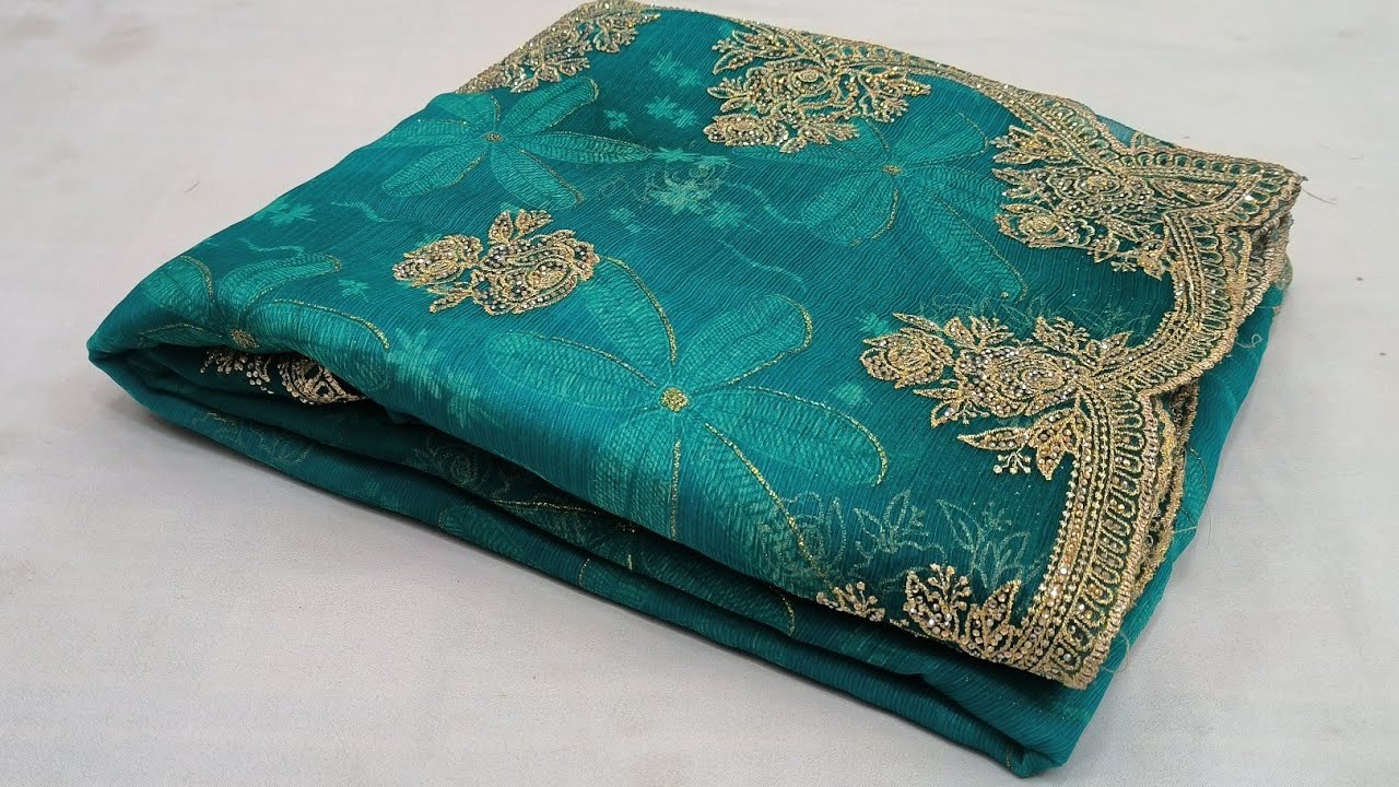 690₹ Jaipuri Marbal Chiffon SareeDola Silk Sarees|Georgette Work Saree#newfancysaree #fancysarees 