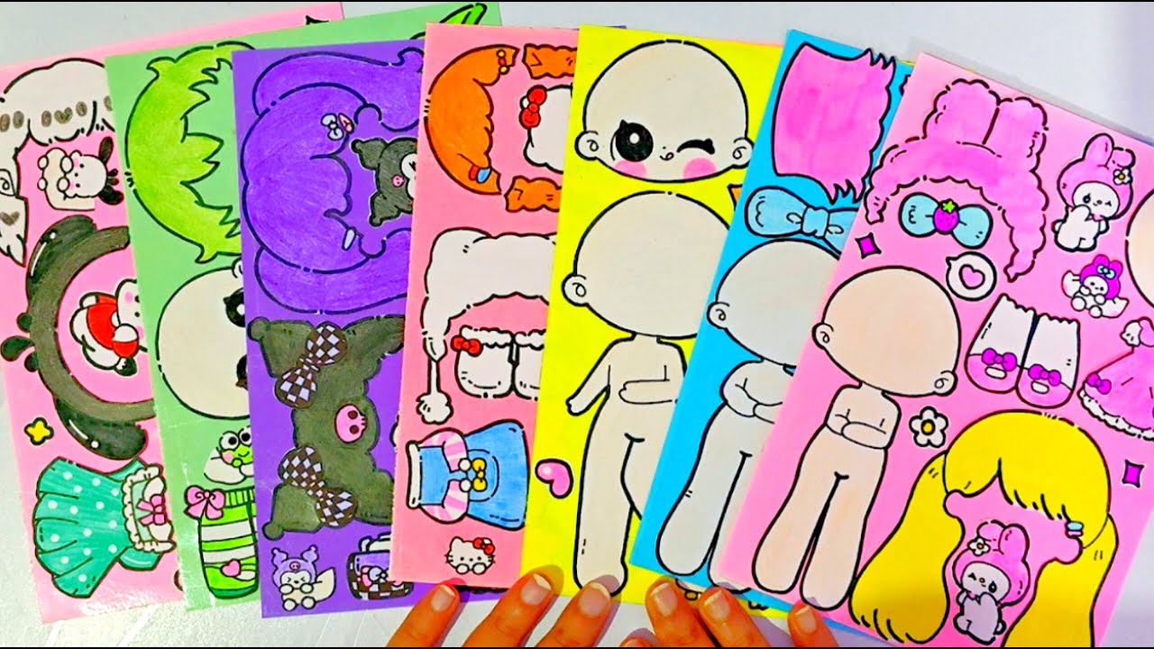 Sanrio Dress to impress/ KUROMI, MY MELODY, CINNAMO who looks the CUTEST/ DIY PAPER STICKER