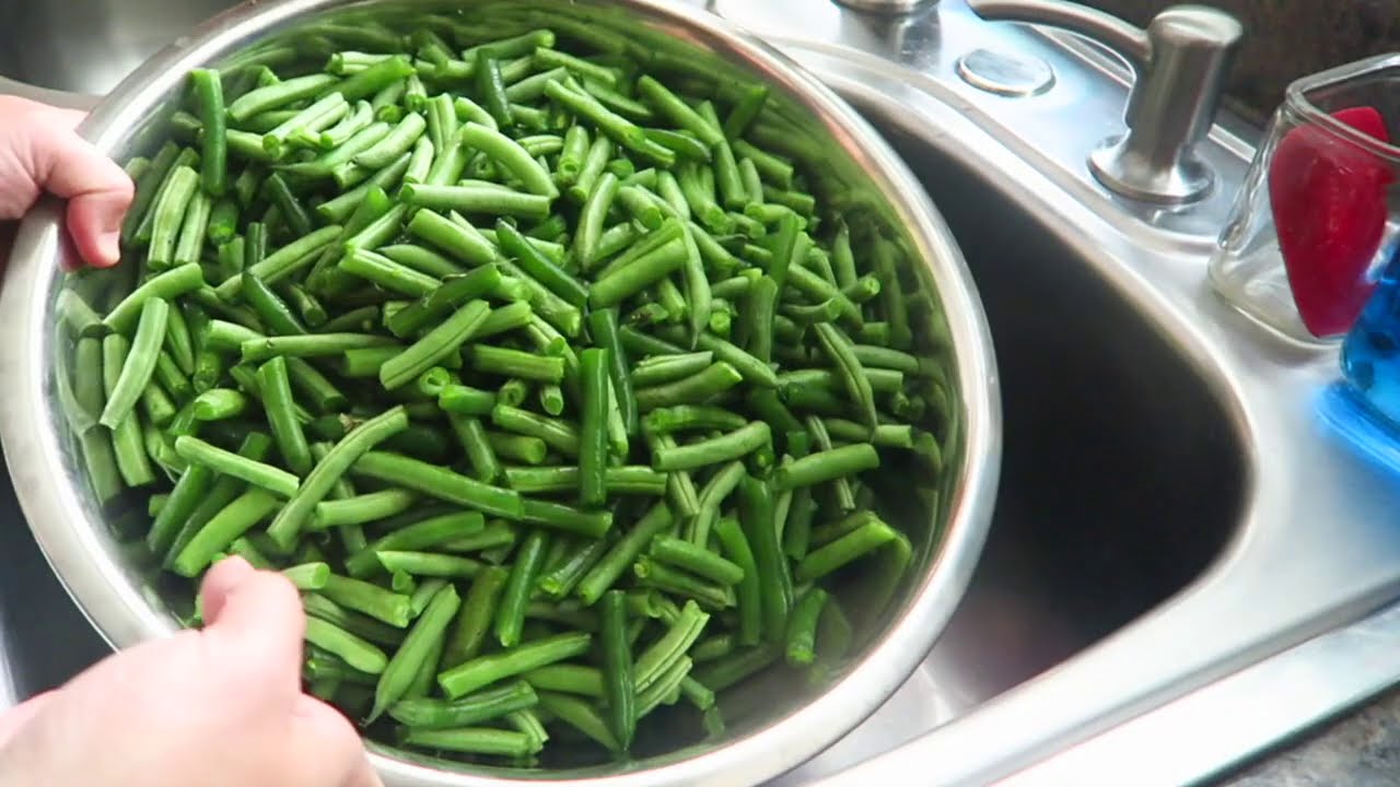 Prepping and Pressure Canning Green Beans for Beginners