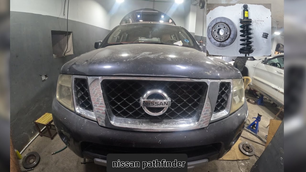 remplacement amortisseur - disque de frein - coussinet de barre stabilisatrice ... nissan pathfinder
