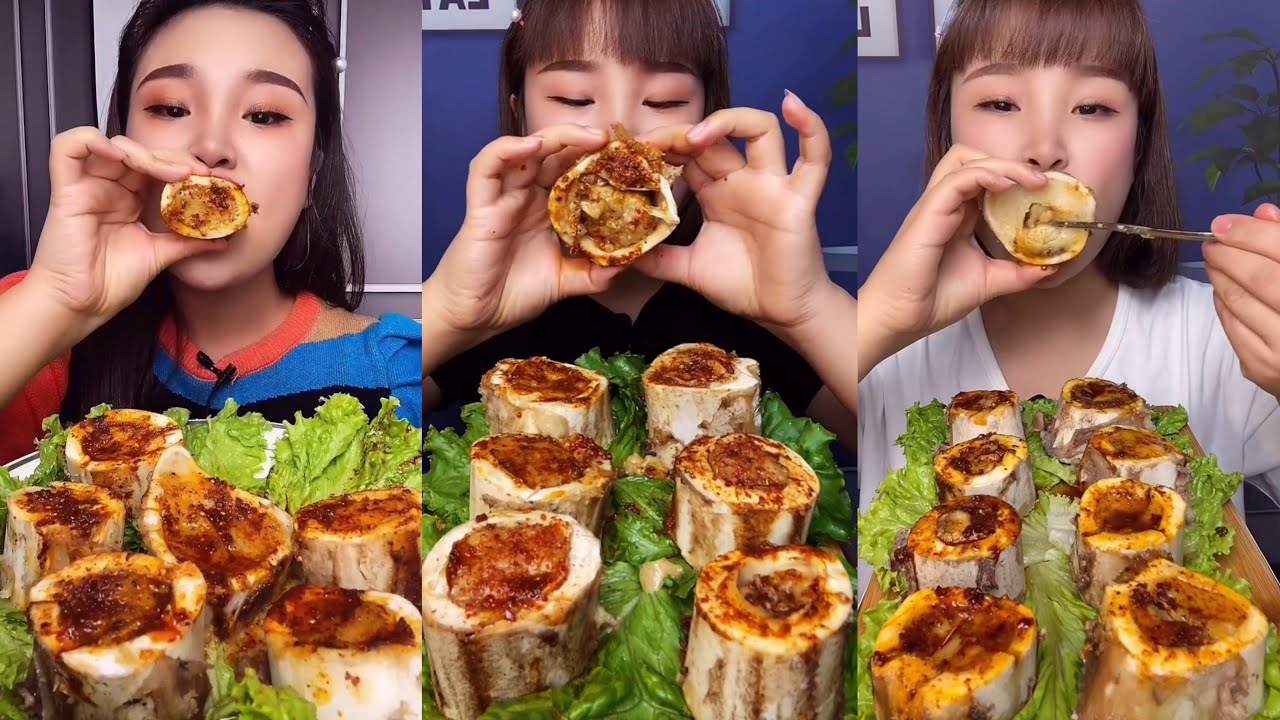 🦴 ASMR Mukbang Beef Bone Marrow | Soft, Fatty & Satisfying