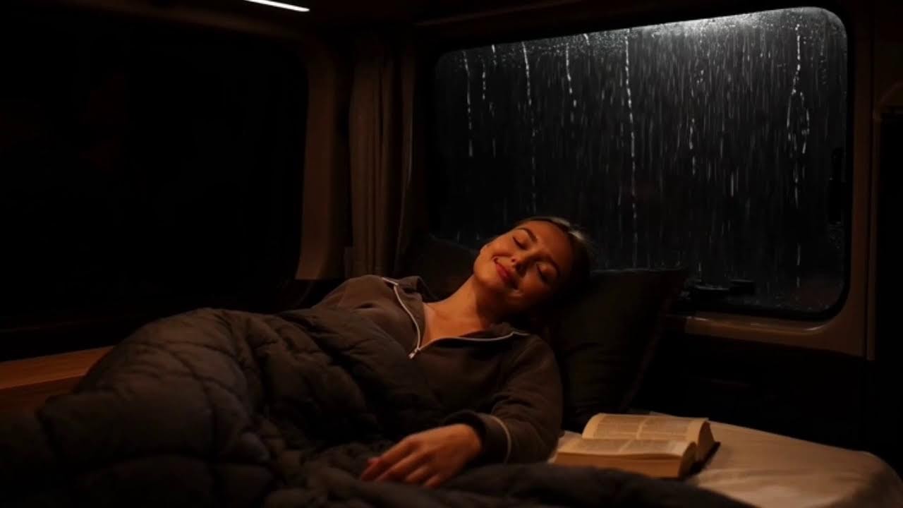 Sleep in Under 3 Minutes with Heavy Rain & Thunder on Car in Dark Rainforest at Night