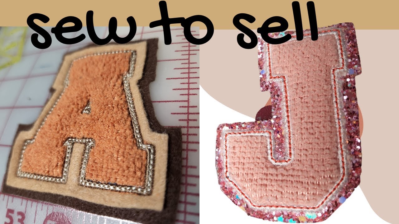 making faux Chenille letters// Chenille patch embroidery for beginners