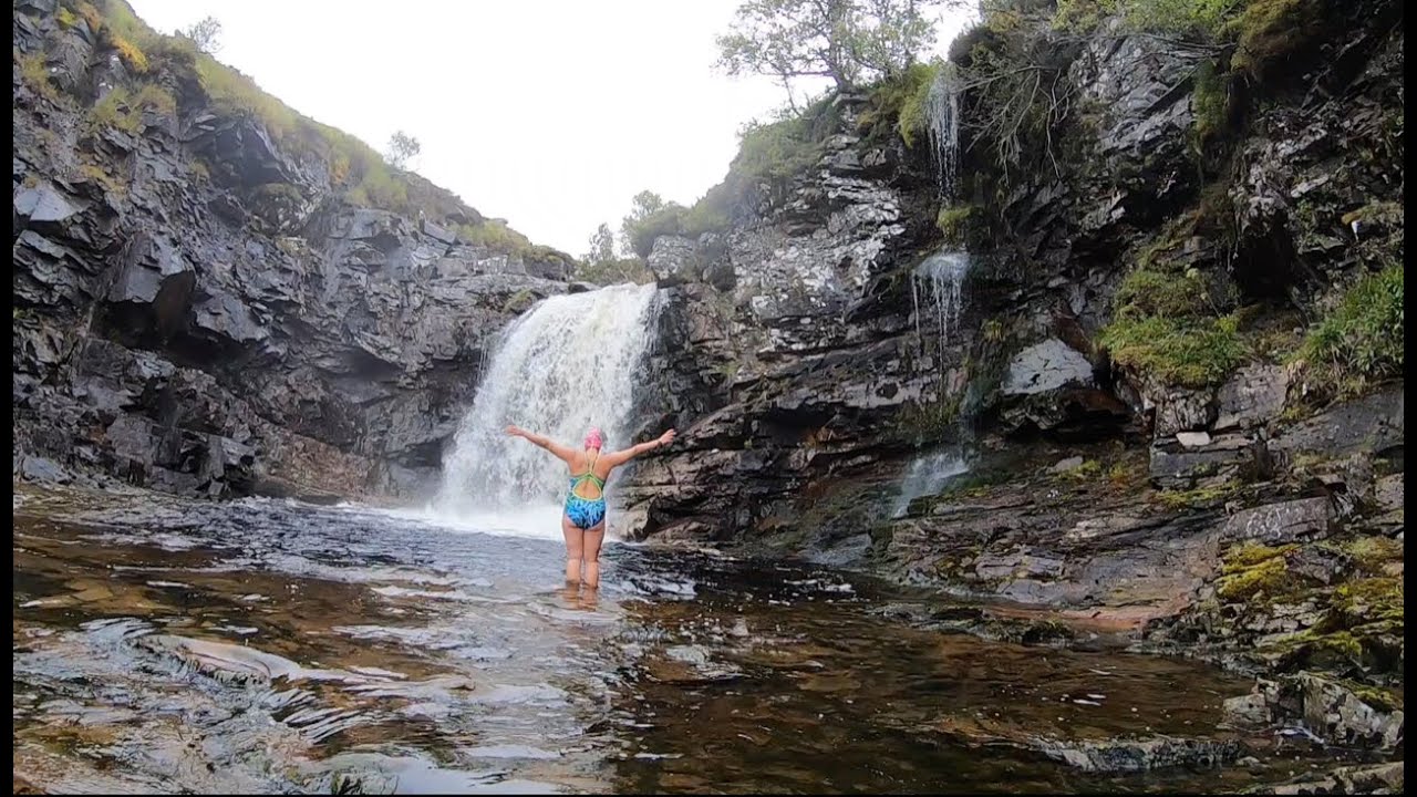 Eidart Falls swim, Glen Feshie, Cairngorms National Park
